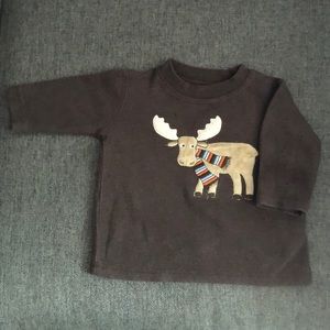 Gymboree Ribbed Moose Winter Long Sleeves T-shirt